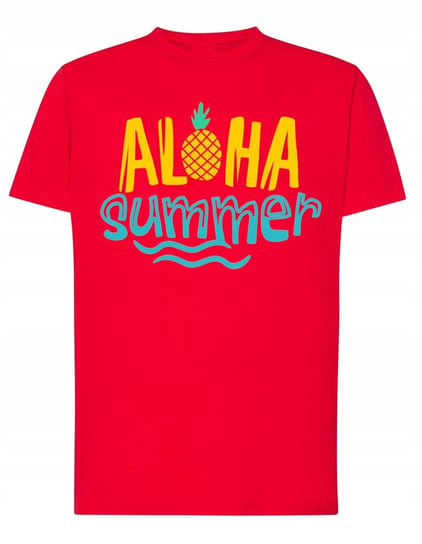 T-Shirt męski wakacyjny nadruk Aloha Summer r.L Inna marka