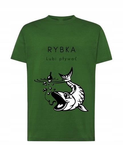 T-SHIRT MĘSKI WĘDKARSKI RYBKA LUBI PŁYWAĆr. XXL Inna marka