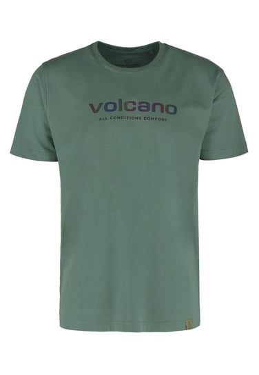 T-SHIRT MĘSKI Z HOLOGRAFICZNYM NAPISEM VOLCANO T-HOLM XXL VOLCANO