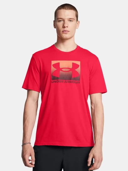 T-shirt męski z logo Under Armour 1386793-600 Bordowy Under Armour