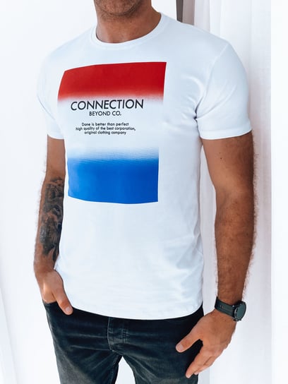 T-shirt męski z nadrukiem biały Dstreet RX5049-XXL Inna marka