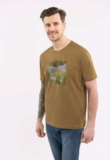 T-SHIRT MĘSKI Z NADRUKIEM COMFORT FIT VOLCANO T-MOUNTAINS 3XL VOLCANO