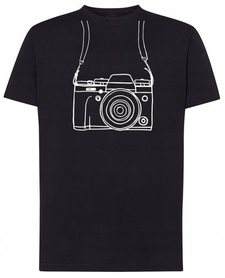 T-Shirt minimalizm nadruk Aparat Line Art r.XL Inna marka