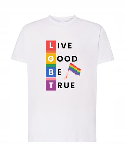 T-Shirt nadruk Live Good Be True LGBT Rozm.XXL Inna marka
