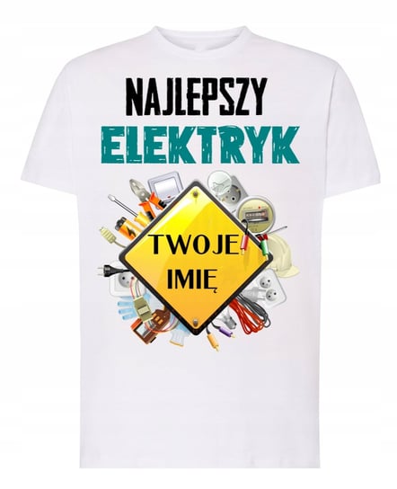 T-Shirt Najlepszy Elektryk Twoje Imię 5XL Inna marka