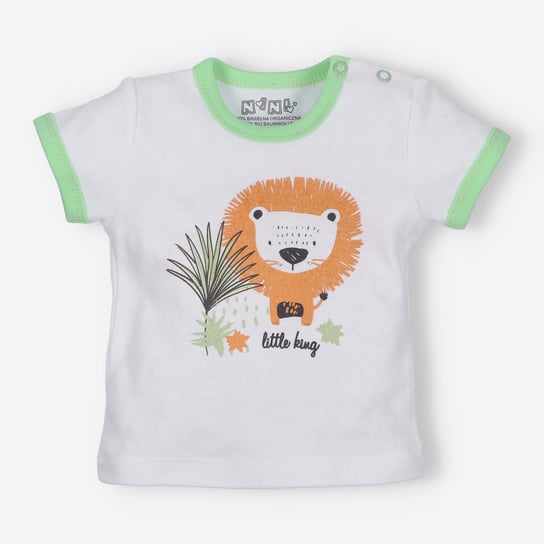 T-Shirt Niemowlęcy Lion Z Bawełny Organicznej Dla Chłopca -62 NINI