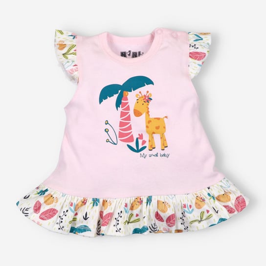 T-shirt niemowlęcy OAZA z bawełny organicznej dla dziewczynki-56 NINI