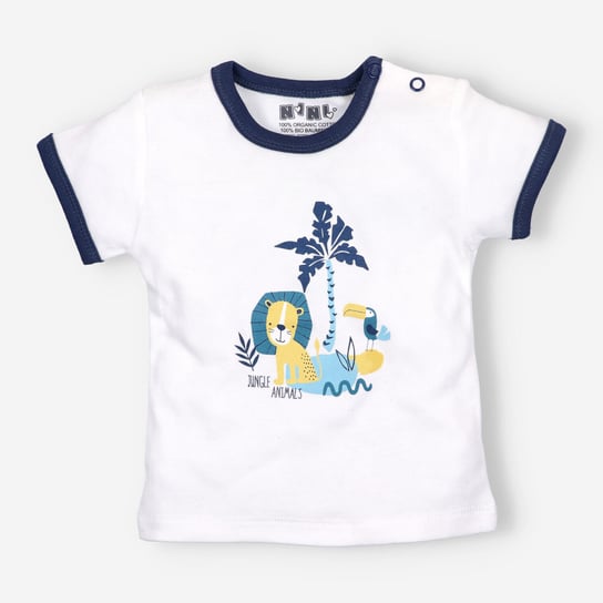 T-shirt niemowlęcy THE KING z bawełny organicznej dla chłopca-62 NINI