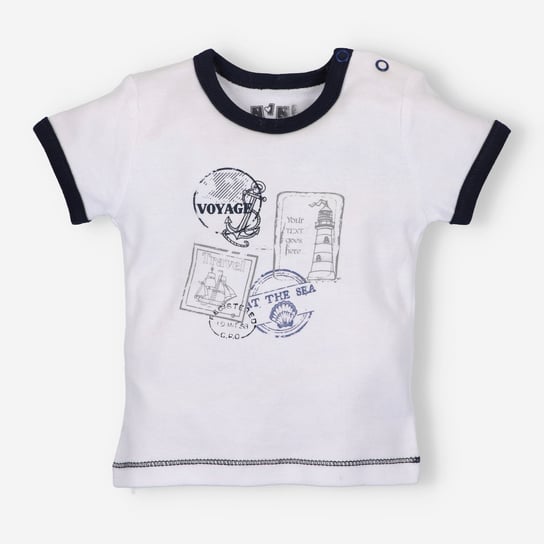 T-shirt niemowlęcy z bawełny organicznej dla chłopca-68 NINI