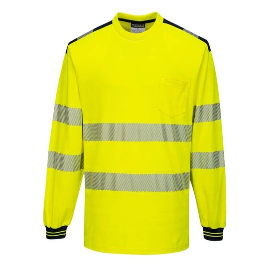 T-shirt ostrzegawczy PW3 PORTWEST Czarny Żółty L Portwest