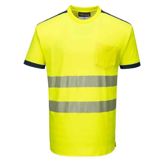 T-Shirt ostrzegawczy PW3 PORTWEST Żółty Granat 2XL Portwest