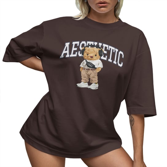 T-SHIRT OVERSIZE LU��NA KOSZULKA MI�� AESTHETIC TEDDY XXL SUKIENKA JAKO���� PolskaKoszulka