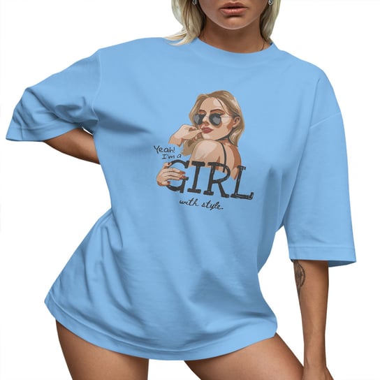 T-SHIRT OVERSIZE LUŹNA KOSZULKA GIRL XXL SUKIENKA JAKOŚĆ PolskaKoszulka