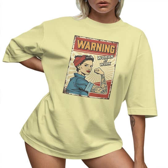 T-SHIRT OVERSIZE LUŹNA KOSZULKA KRÓTKA PIN UP L SUKIENKA JAKOŚĆ PolskaKoszulka