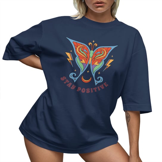 T-Shirt Oversize Luźna Koszulka Motyl Bawełniana XXXL Sukienka PolskaKoszulka