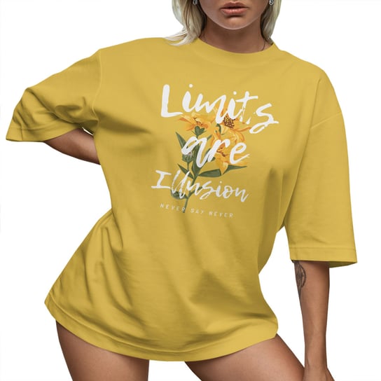 T-Shirt Oversize Luźna Koszulka Napis Krótka Unisex XXXL Sukienka PolskaKoszulka