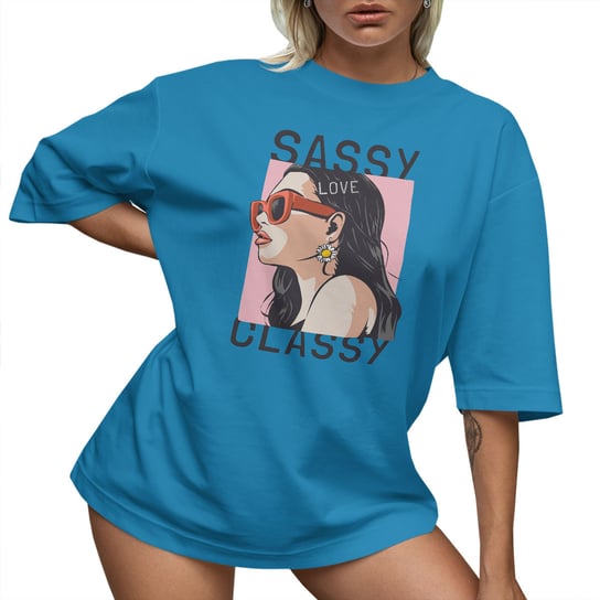 T-SHIRT OVERSIZE LUŹNA KOSZULKA SASSY BASIC L SUKIENKA JAKOŚĆ PolskaKoszulka