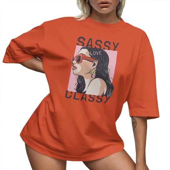 T-SHIRT OVERSIZE LUŹNA KOSZULKA SASSY BASIC M SUKIENKA JAKOŚĆ PolskaKoszulka