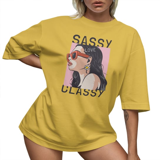 T-SHIRT OVERSIZE LUŹNA KOSZULKA SASSY BASIC XXL SUKIENKA JAKOŚĆ PolskaKoszulka