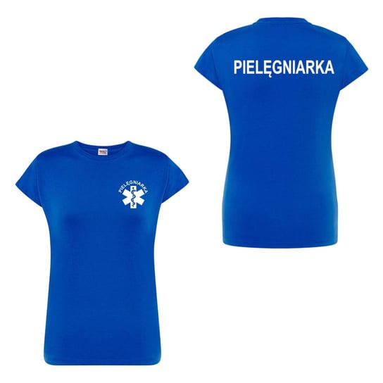 T-shirt - pielegniarka koszulka medyczna damska chabrowa XL M&C