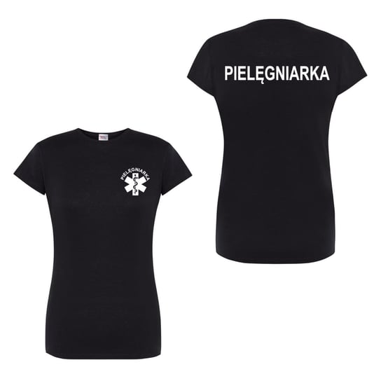 T-shirt - pielegniarka koszulka medyczna damska czarna S M&C