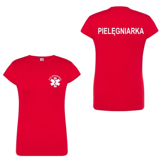 T-shirt - pielegniarka koszulka medyczna damska czerwona L M&C