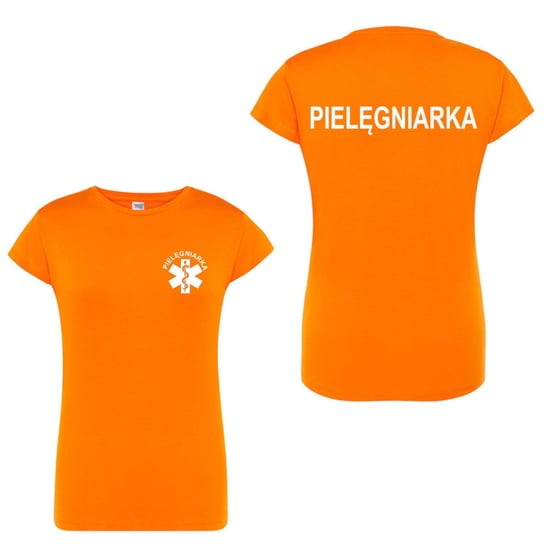 T-shirt - pielegniarka koszulka medyczna damska pomarańczowa XXL M&C