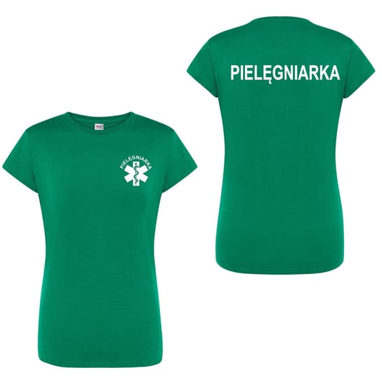 T-shirt - pielegniarka koszulka medyczna damska zielona M M&C