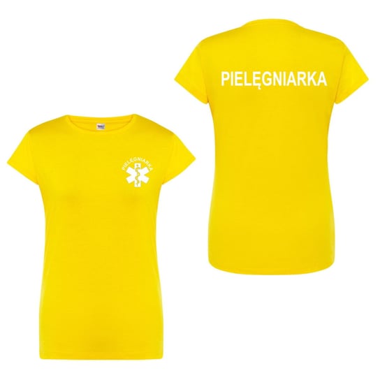 T-shirt - pielegniarka koszulka medyczna damska żółta L M&C