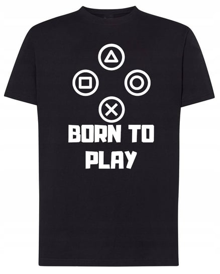 T-Shirt Playstation Born to Play Modny Rozm.L Inna marka