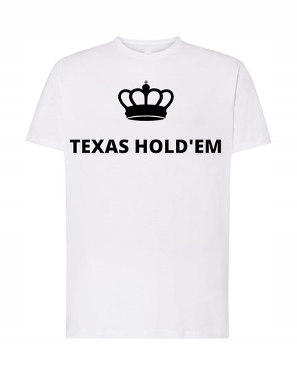 T-shirt Homme Poker Texas Hold'Em Bluff - Thème Cartes, Las Vegas, Taille Moyenne, Coton