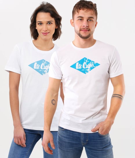 T-shirt unisex z logo UNI LOGO SCRIPT2 2020 WHITE-XL Lee Cooper
