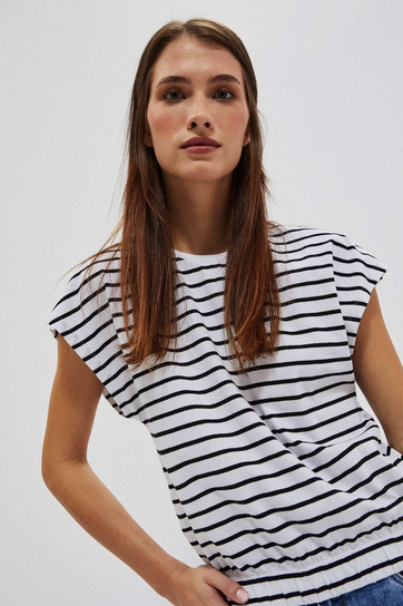 T-shirt w paski-XS Moodo