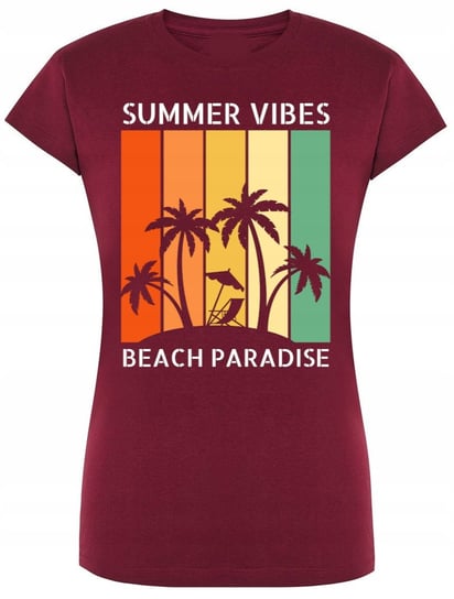 T-Shirt WAKACYJNY nadruk SUMMER VIBES r.XXL Inna marka