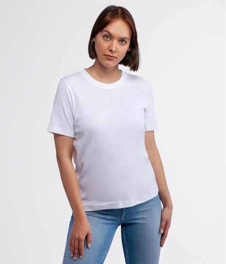 T-shirt z bawełną organiczną OLENA 4048 WHITE-L Inna marka