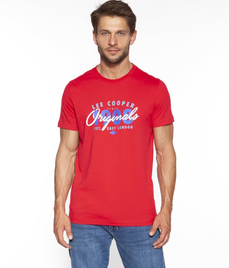 T-shirt z brandowanym nadrukiem ORIGINALS5 1840 RED-M Lee Cooper