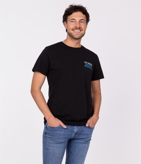 T-shirt z nadrukiem BRAND CARRIER6 2310 BLACK-XL Lee Cooper
