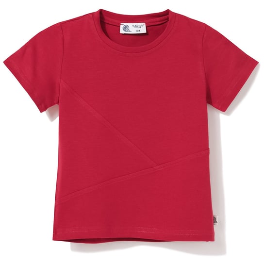 T-shirt z przeszyciami czerwony 104 TuSzyte