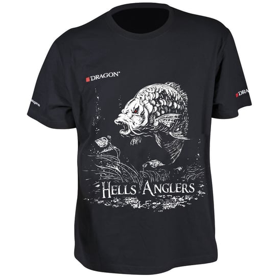 T-Shirty Dragon Hells Anglers Karp Czarne S DRAGON