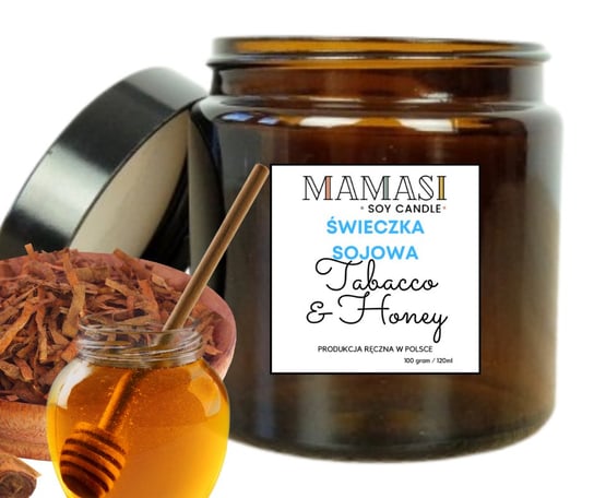 Tabacco & Honey 120Ml Świeca , Świeczka Sojowa Mamasi Candle