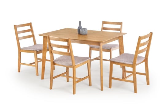 Table+Chair Hl Sten Oak+Mokate Actona