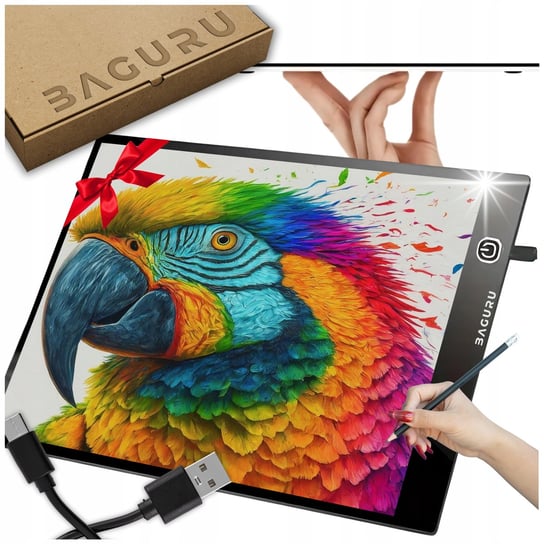 Tablet Graficzny Tablica Deska Kreślarska Dla Dzieci Rysowania Led Prezent trafiony-zakup