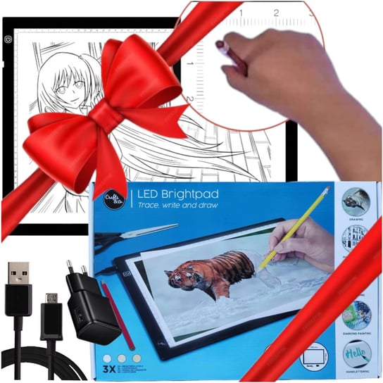 Tablet Graficzny Xl Led Prezent Na Święta Deska Kreślarska Podświetlana Inna marka