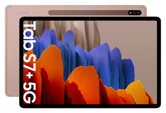 Tablet SAMSUNG Galaxy Tab S7+ 5G SM-T976BZNAEUE, LTE, S pen, 11", 6 GB RAM, 128 GB, brązowy Samsung