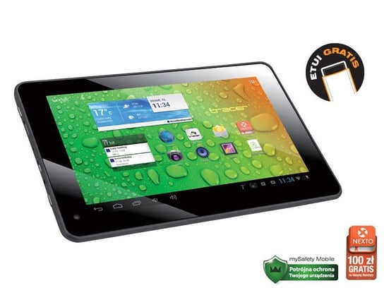 Tablet TRACER OVO GT4, 7'', 4 x 1,3 GHz, czarny + etui Tracer