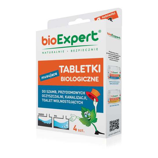 Tabletki biologiczne 4 szt. do szamb i przydomowych oczyszczalni ścieków BIOEXPERT