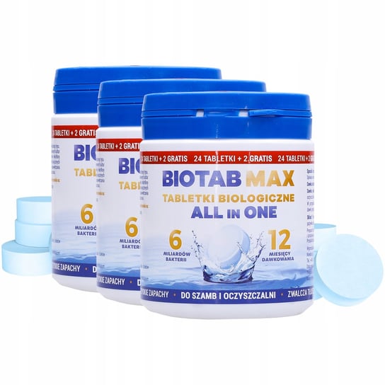 Tabletki Biologiczne Biotab Max+ Tłuszcze 3 Sztuki Inna marka