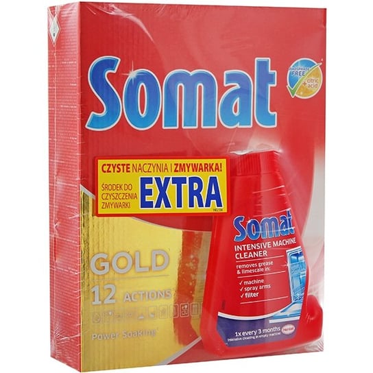 Tabletki do mycia naczyń w zmywarkach + środek do mycia zmywarki SOMAT Gold, 40 szt. Somat