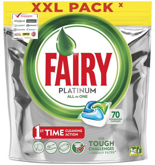 Tabletki do zmywarki FAIRY Platinum All-in-1, 70 szt. Fairy