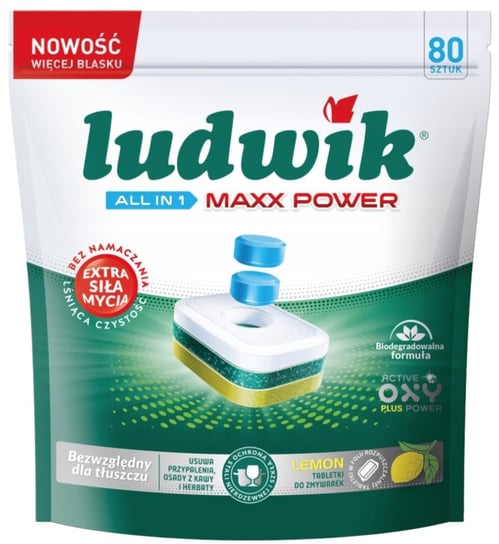 Tabletki do zmywarki Ludwik All in 1 Maxx Power Lemon 80 szt. Ludwik